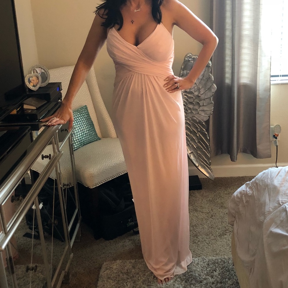 David’s Bridal Petal Pink Color Bridesmaid Dress